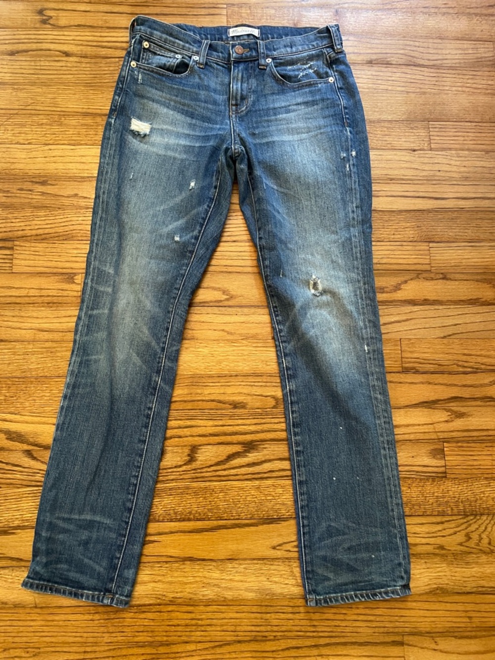 Madewell Vintage-Inspired Boyfriend Slim Straight-Leg Jeans in Faded Blue Sz25